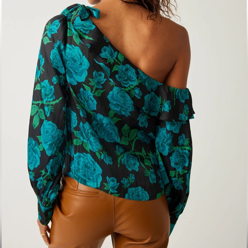 NWT Free People These Nights Teal Blouse - Picture 2 of 4
